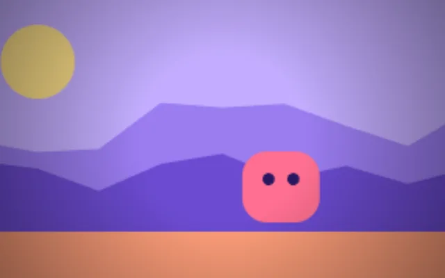 A glowing, abstract still in the colours of the Indie Pocket era